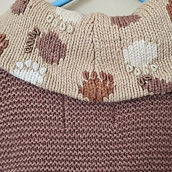 Storybook Knits Vtg 90's Dog Cardigan Sweater with Pupoy Bone Buttons Sz L EUC - Picture 4 of 11